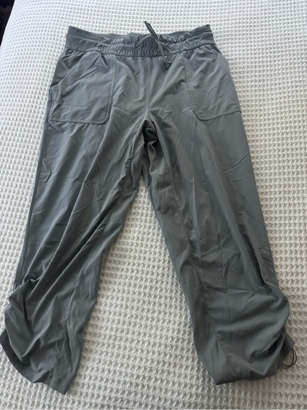 Women’s Lululemon Quick Step Pants Size 14 Coal Gray Cinch Hem